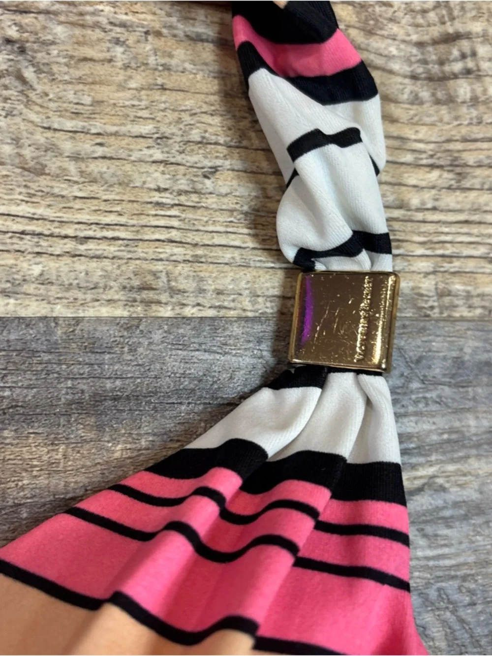 Victoria’s Secret swim Striped Halter One-Piece Swimsuit size large - Picture 7 of 11